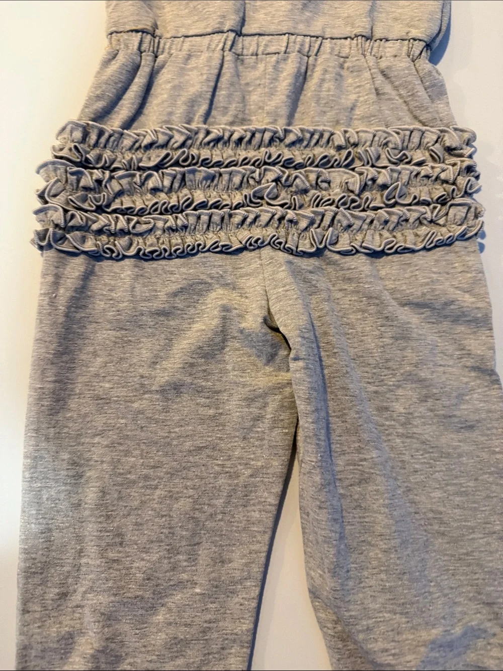Ruffle Butts Heather Gray Full Length Romper Long-Sleeve Jumpsuit 2T NWT NEW